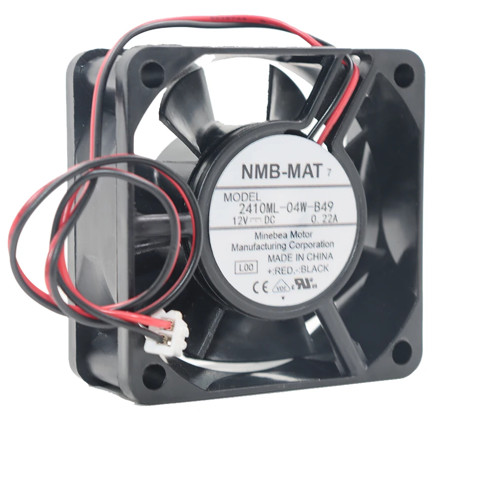 Original NMB 2410ML-04W-B49 6025 6CM 12V 0.22A Dual Ball Durable Case Fan