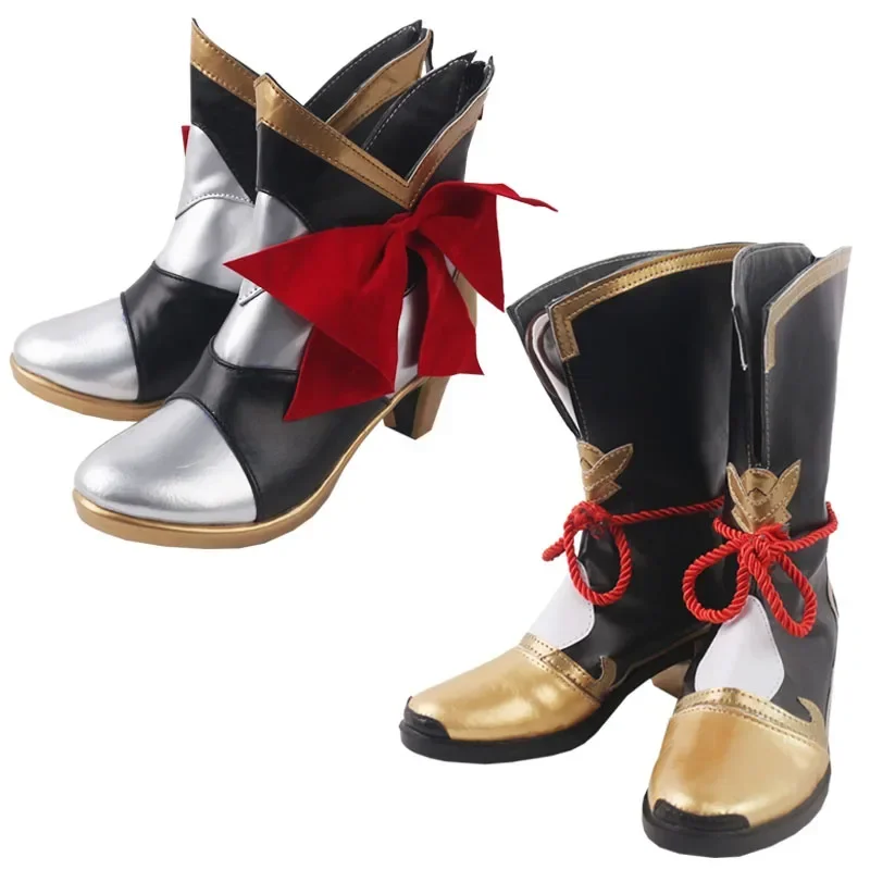 COFUN Noelle / Xiangling Cosplay Shoes Boots Genshin Impact Halloween Carnival Cosplay Costume Accessories custom made