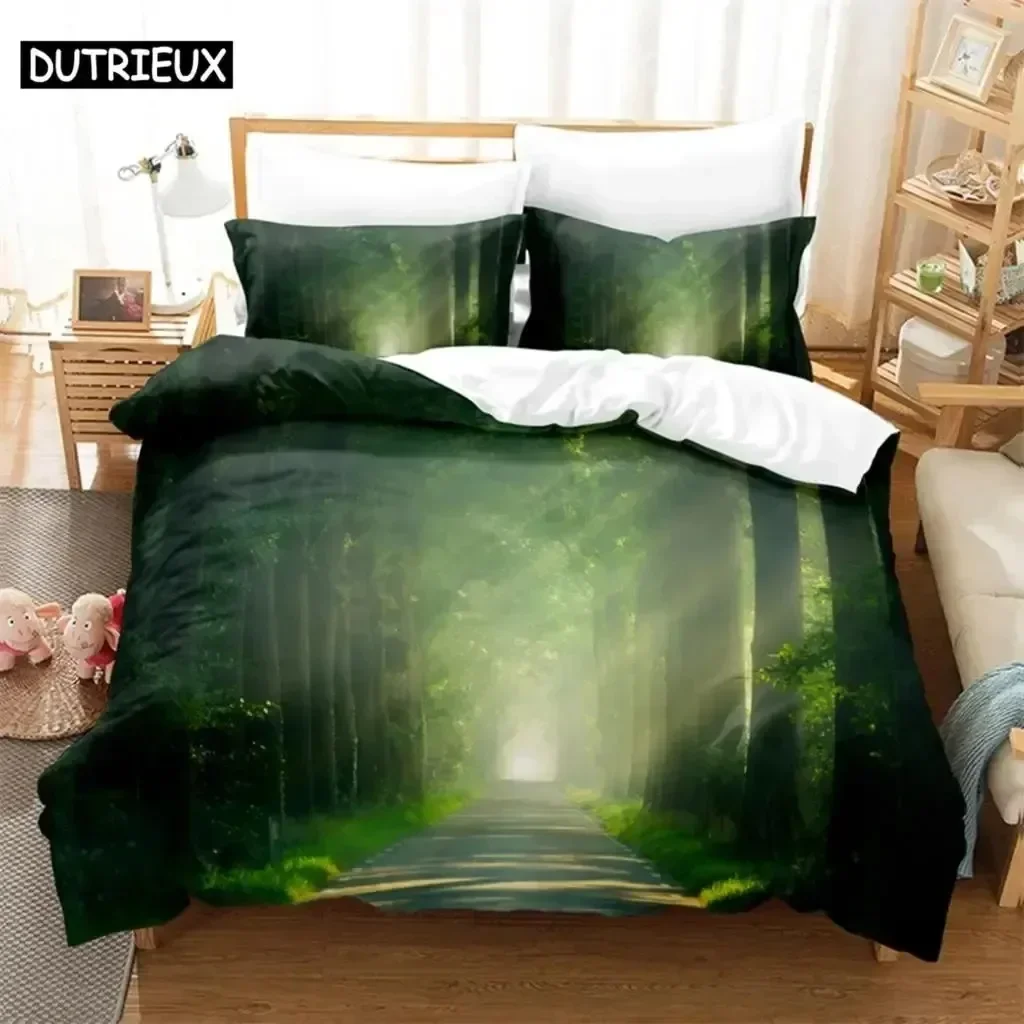 

Luxury New 3D Print Dense Forest Comfortable Duvet Quilt Cover Pillowcase Bedding Set Children Bedroom Decoration Home Textile