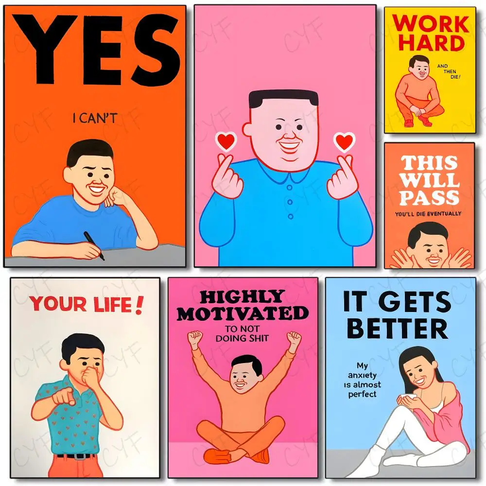 Art Illustration Joan Cornella Poster Painting Wall Art Mural for Living Room Home Decor and Gifts