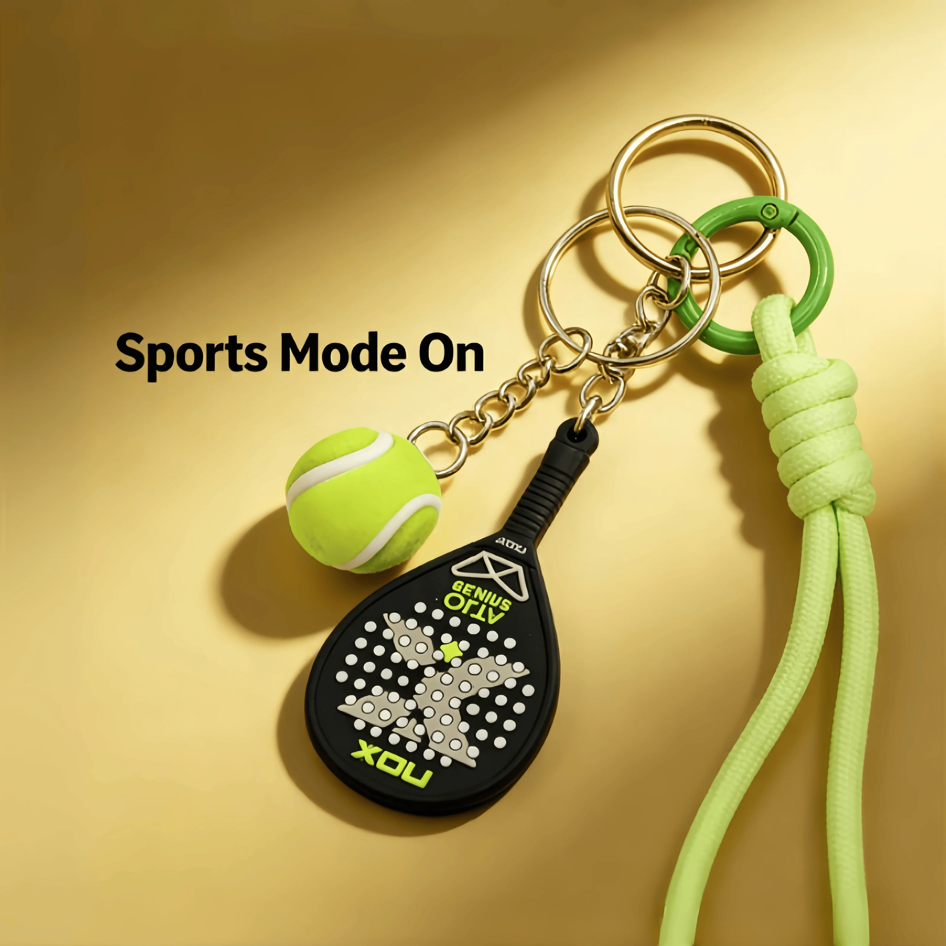 Nox Personalisierter Schlüsselanhänger, Pickleball-Ausrüstung in Minigröße, Praktische Sport-Atmosphäre, Weihnachtsgeschenkidee, Padel-Zubehör – Detail 3