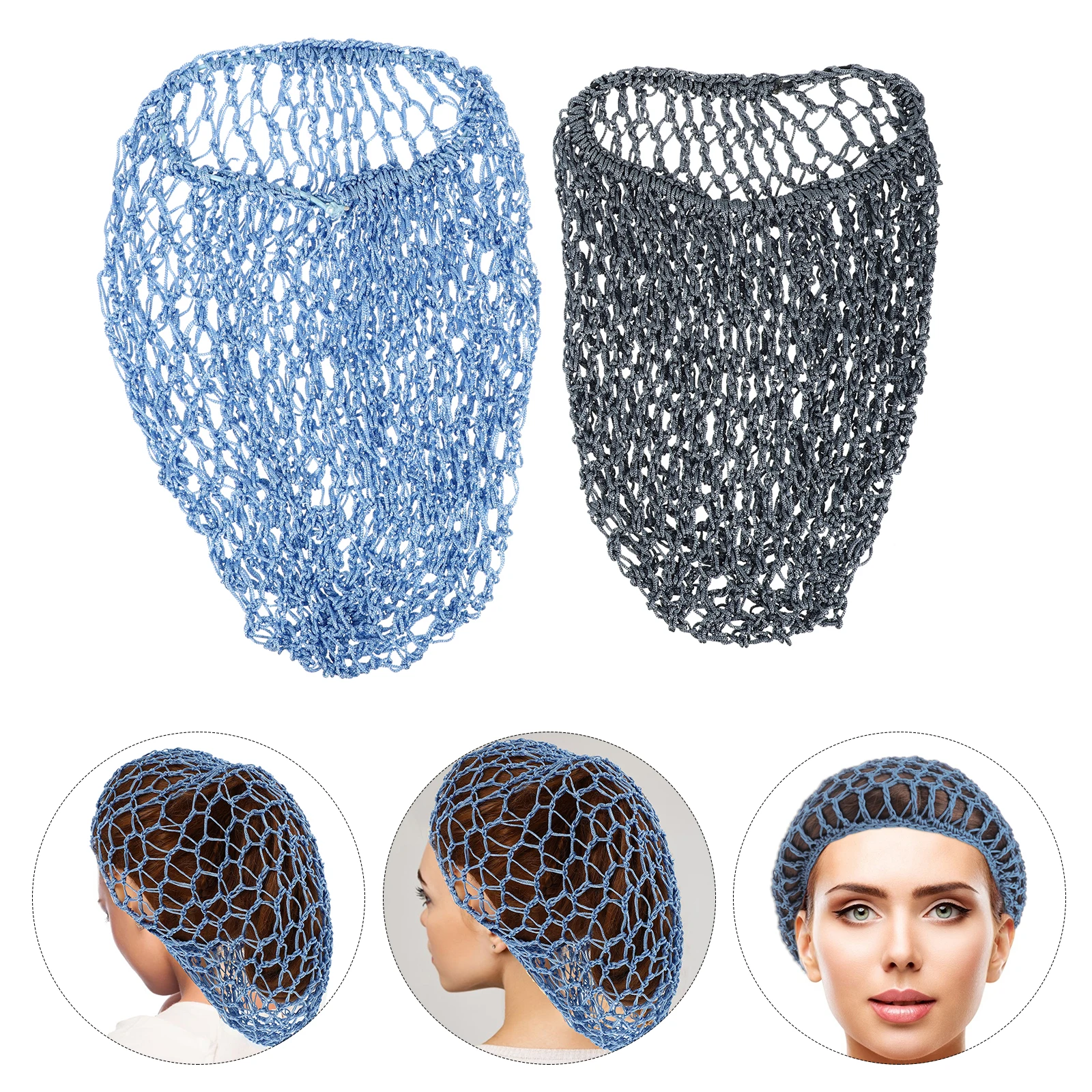 

2 Pcs Mesh Hairnet for Sleeping Protector Wrap Crochet Cover Wrapping Hat Lady