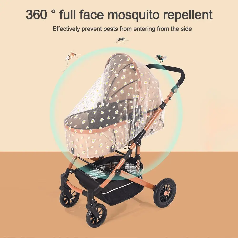 Fully Covered Cart Sunshade Mosquito Net Breathable Insect Fly Cradle Mosquito Net Mosquitoproof Crib Mosquito Net