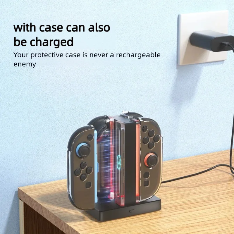4 في 1 للتبديل 2 وحدة تحكم شاحن حوض دعم 4 Joycons قاعدة محمولة محطة شحن للتبديل 2 الملحقات