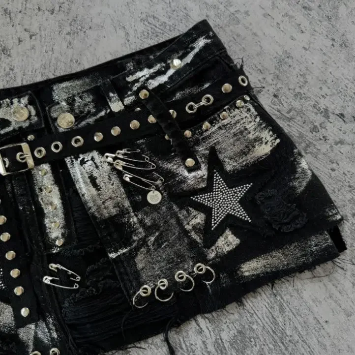Summer New Fashion Trendy Denim Skirt for Women Jeans Y2k Skirt American High Street Star Embroidery Spice Girls Mini Skirt