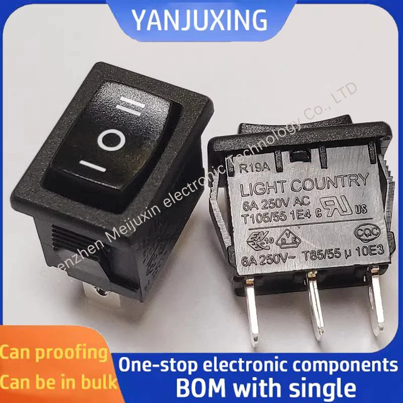 1PCS/LOT  Open hole 13*19 three-pin three-gear non-position boat switch UL certified R19A