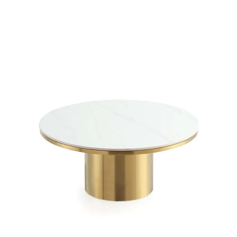 Gold Sintered Stone Top Coffee Table