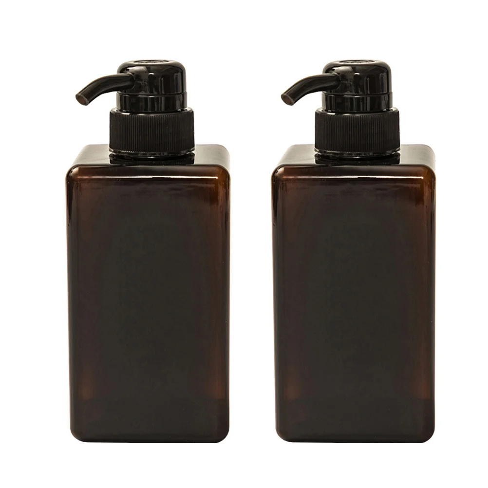 2 قطعة زجاجة توزيع الغسول إعادة الملء 450 مللي سعة كبيرة زجاجة مضخة بلاستيكية لمكيف الشامبو الصابون السائل فندق المنزل