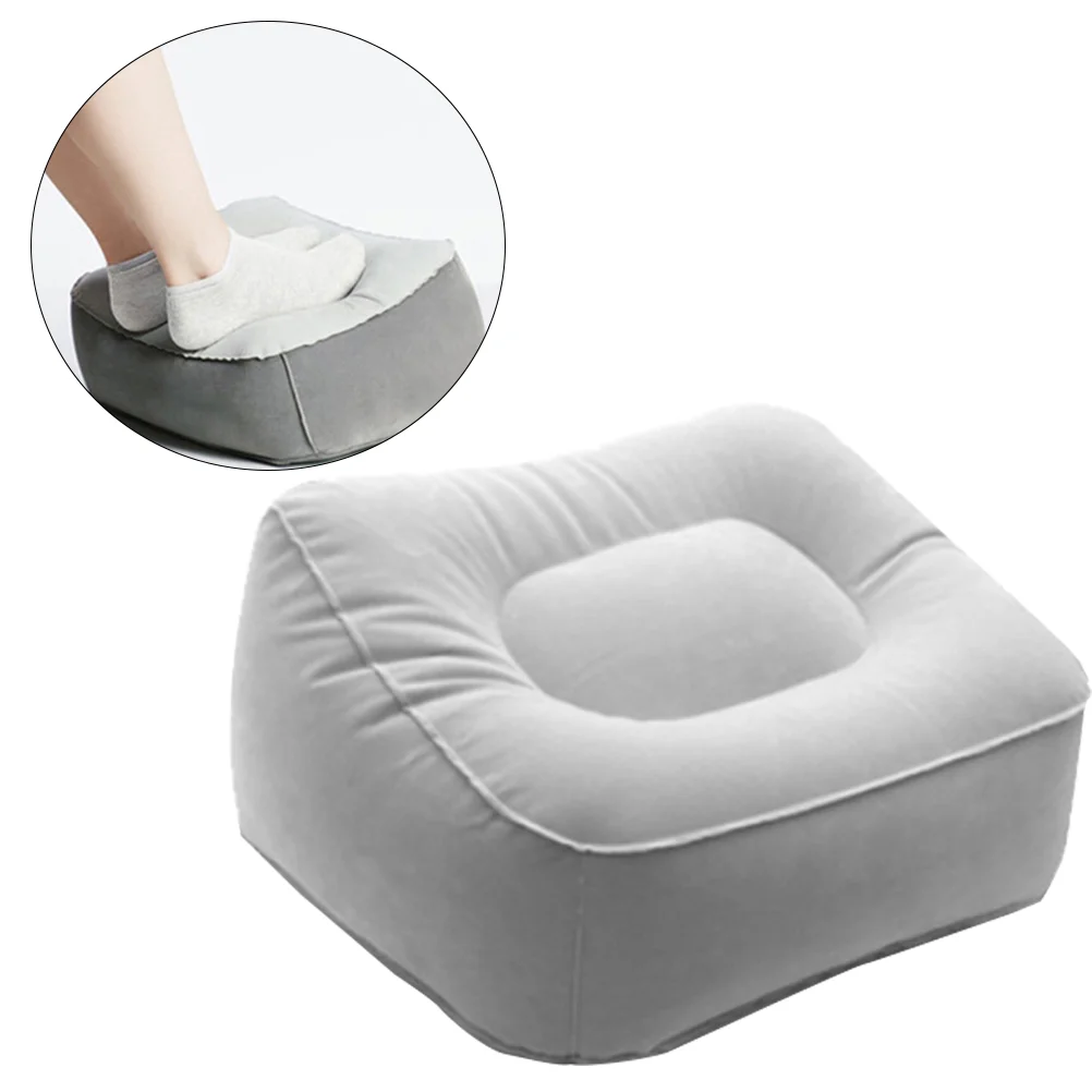 2 Pcs Inflatable Foot Rest Pad Footrest Travel Pillow Pedals Stool Toddler Camping