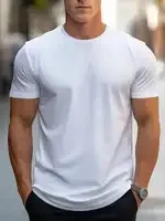 2024 Summer Popular Fashion Men's and Women's Solid Color Large Size T-shirt