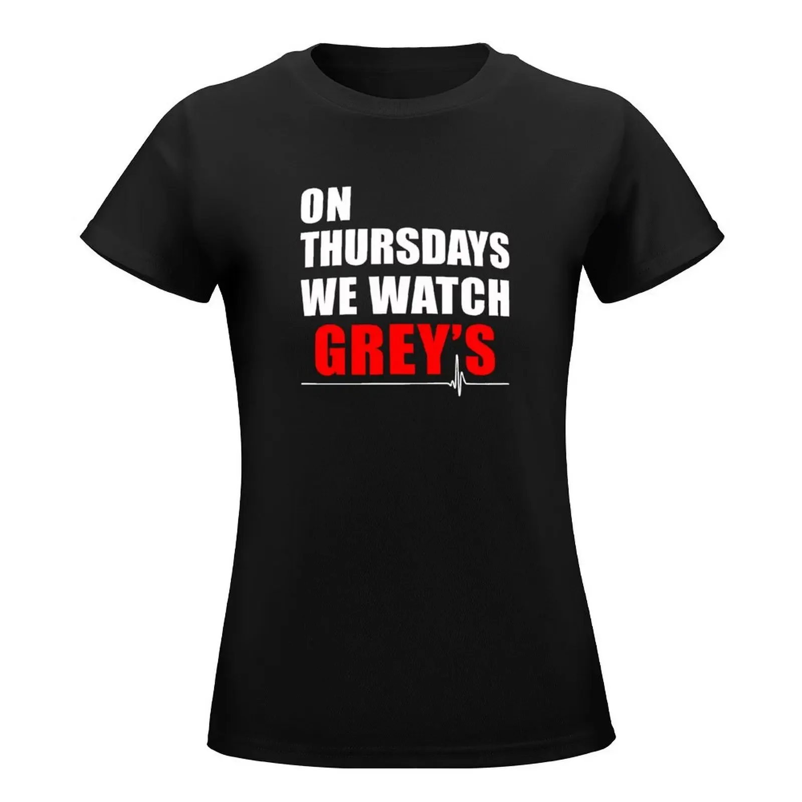 ON THURSDAYS WE WATCH GREY'S T-Shirt aesthetic clothes oversized Women's clothing