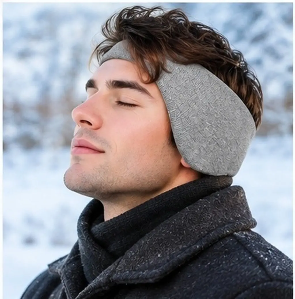 Fleece-Lined Sleep Ear Muffs with Elastic Band – Noise Reduction, Warm & Comfortable for Men and Women, 2 Pcs