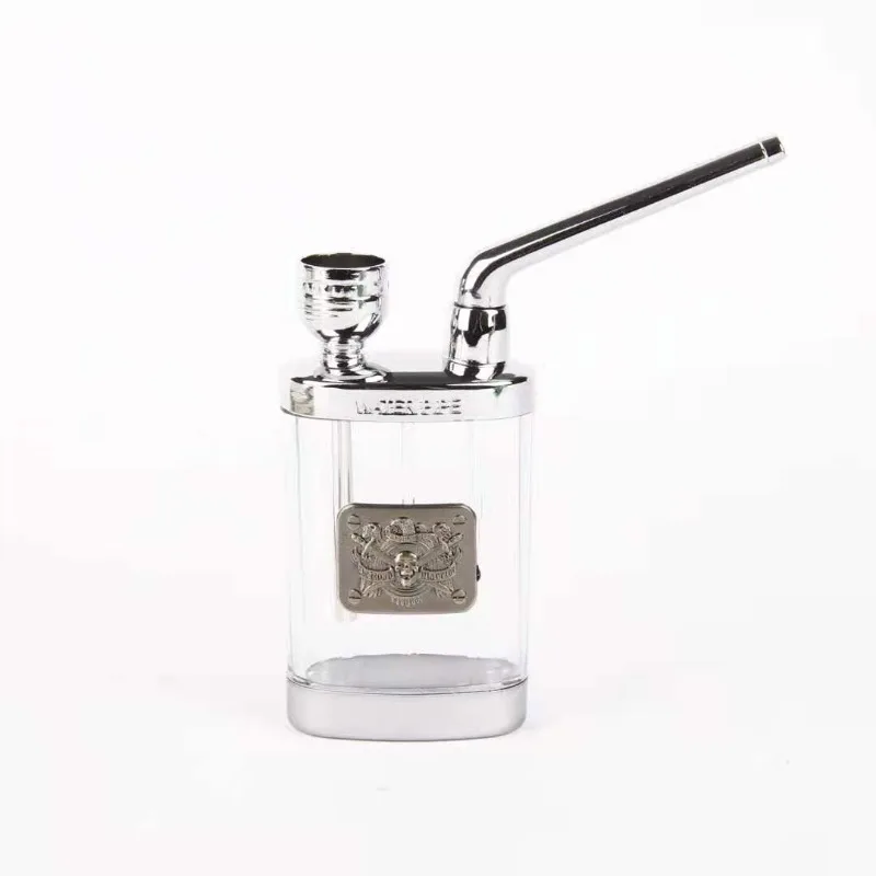 Pipa para fumar con filtración de agua JD199, Reduce la nicotina, pipa de tabaco de Metal, filtros para cigarrillos dorados y plateados, aparatos de humo para hombres