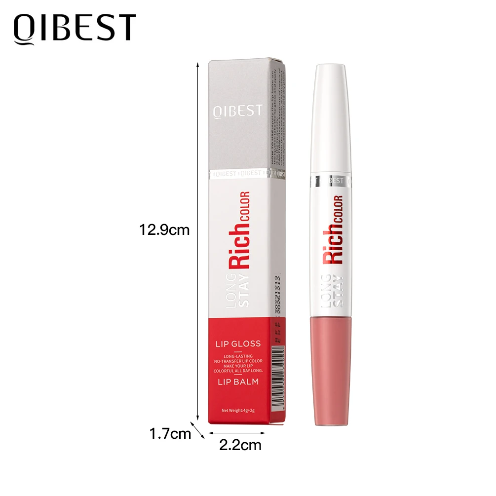 8 Colors Matte Liquid Lipstick Lipgloss Waterproof Double Head Lip Balm Anti-Cracking Moisturizing Makeup Plumper Lip Cosmetics