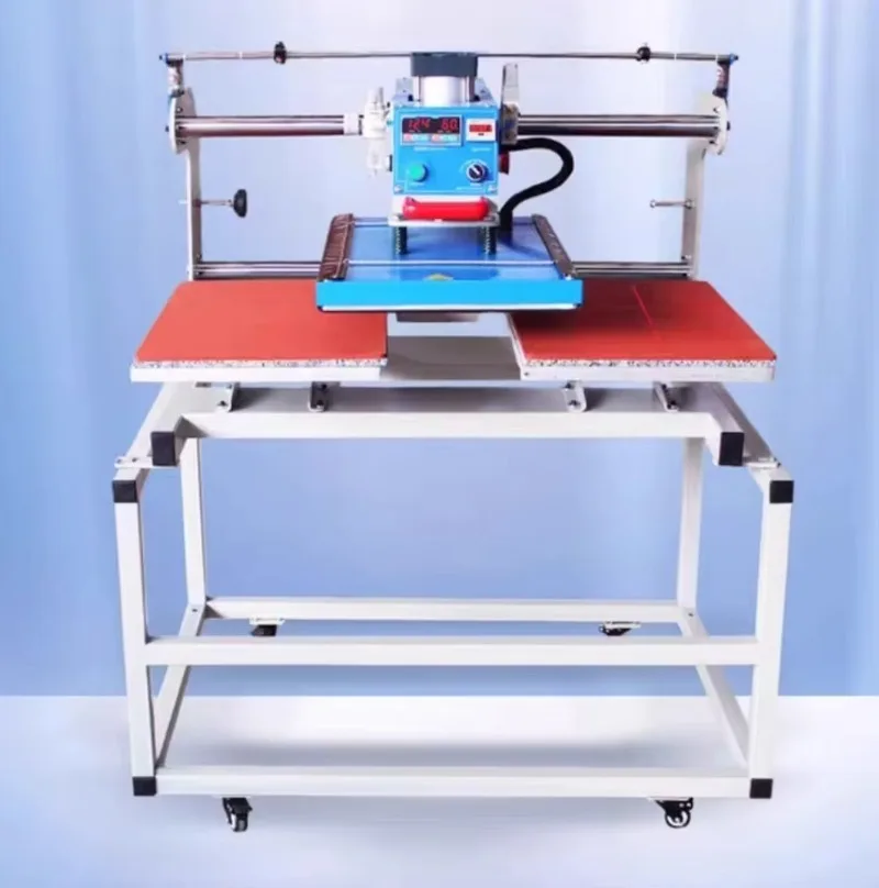 Pneumatic Automatic Slide Heat Press for Sportswear Jersey Sublimation Dual Beds 10x10/15x15/20x20/40x40/40x60 Heat Transfer