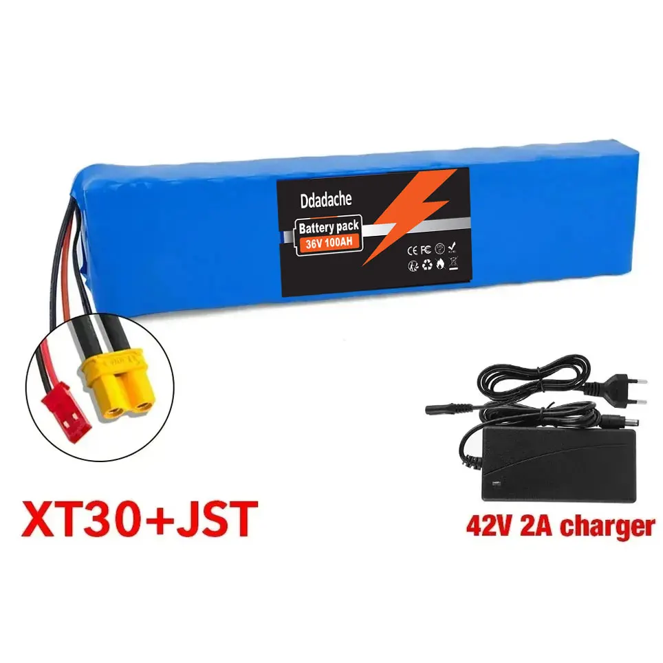 36V 100Ah 18650 Oplaadbare Lithium Batterij 10S3P 1000W Power Gemodificeerde Fiets Scooter Elektrische Voertuig met BMS + Lader