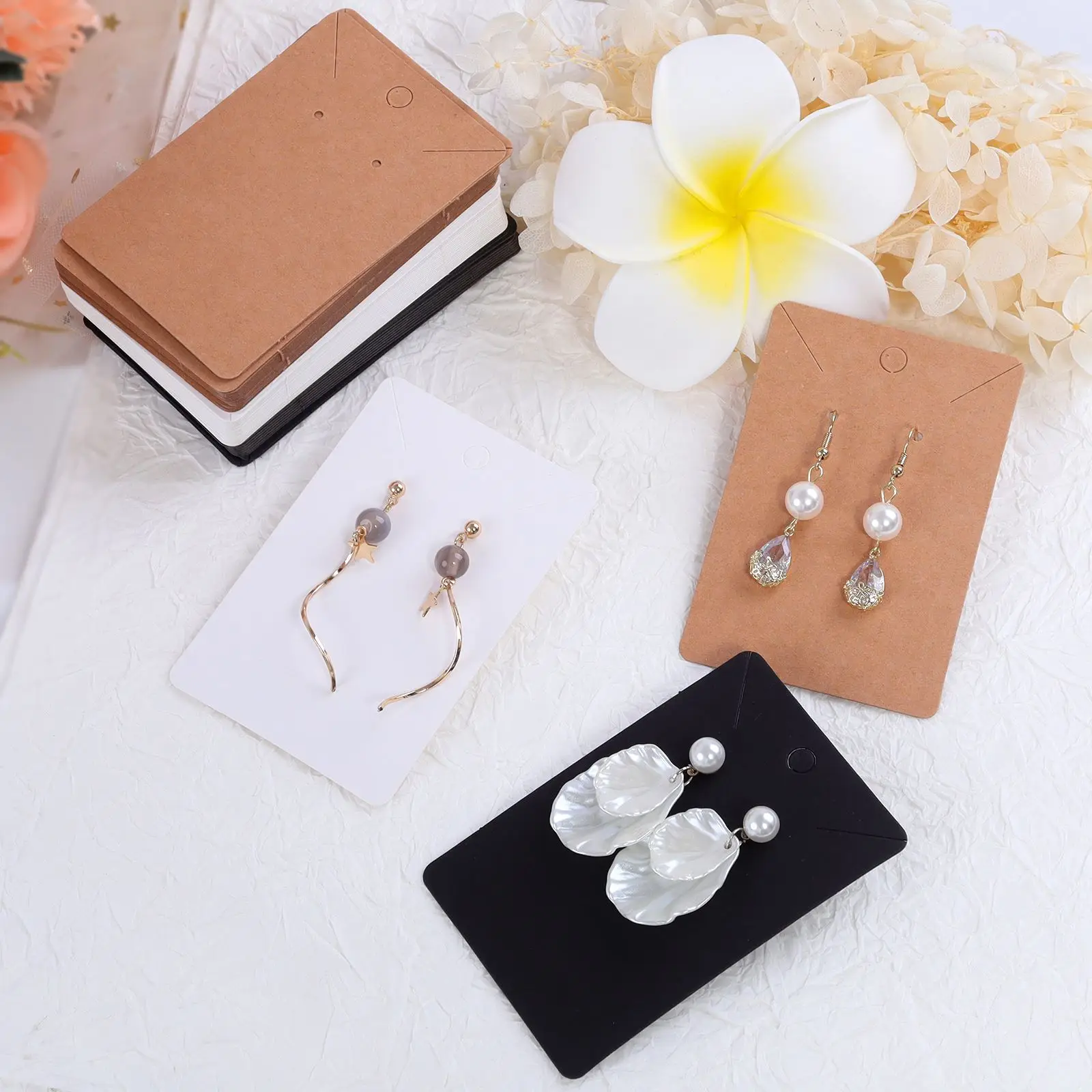 50pcs/Lot Earrings Necklaces Display Cards For Jewelry Boxed And Packaging Cardboard Hang Tag Card Ear Studs Paper Card 6x9cm