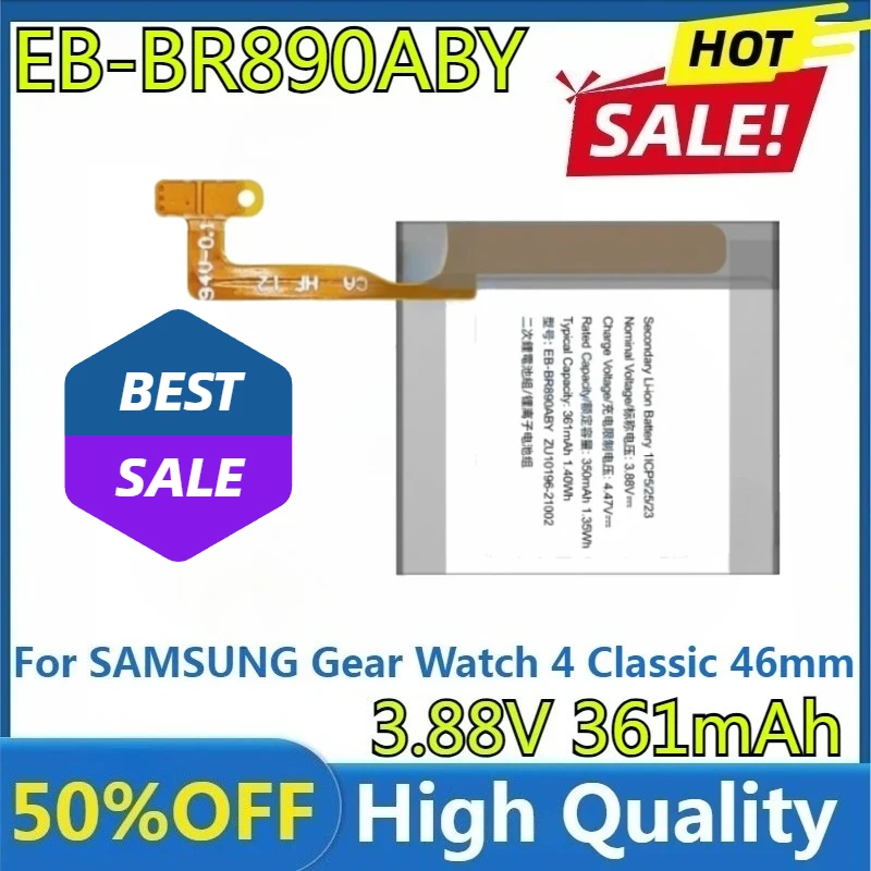 

For SAMSUNG Gear Watch 4 Classic 46mm BT SM-R890 Smart Watch New High Quality Replaceable 361mAh EB-BR890ABY Battery