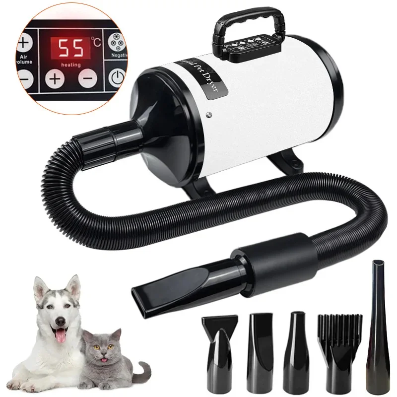 

Фен для домашних животных, Фен для домашних животных с бесступенчатой регулировкой ветра и воды, Автомойка, 220 В, Быстрая фен для выдувания воды