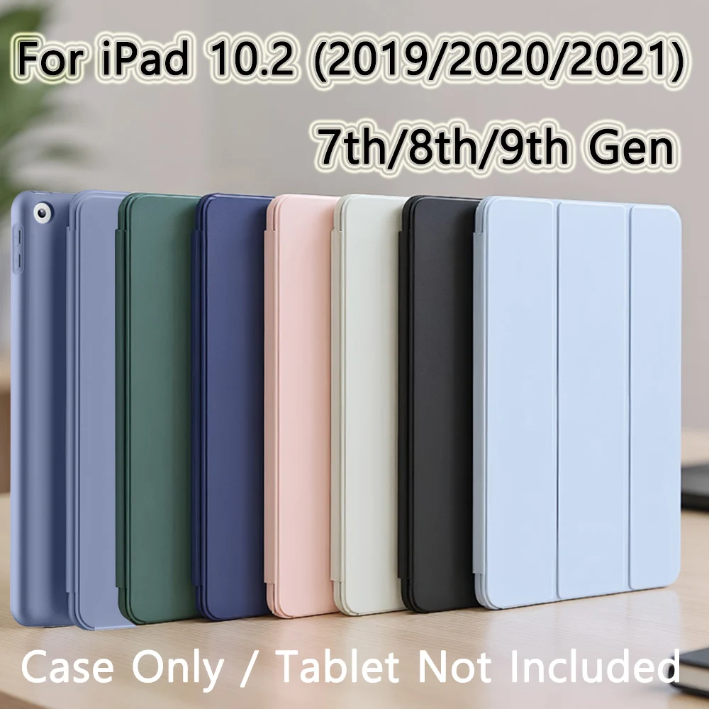 

For iPad 10.2 2019 2020 2021 7th 8th 9th Generation Magnetic Flip Smart Cover for iPad 7 8 9 with Soft Silicone Back Shell