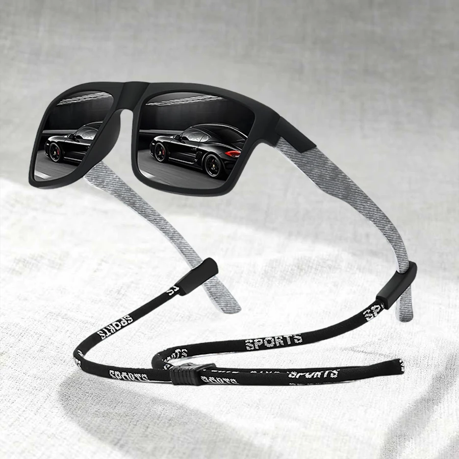 نظارات شمسية رياضية كلاسيكية UV400 مع سلسلة نظارات واقية عالية الجودة للأنشطة الخارجية وصيد الأسماك والسفر والجري والقيادة #1