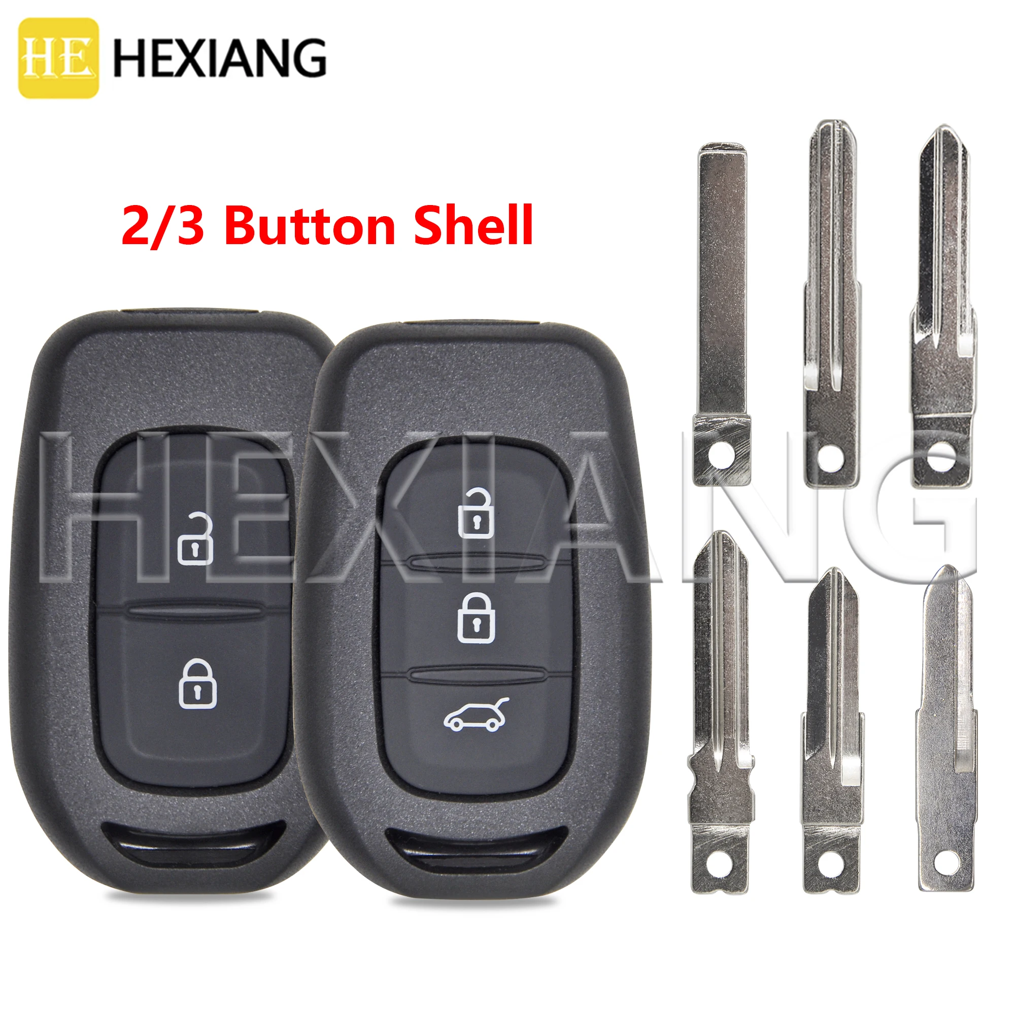 Hij 2/3 Knoop Auto Sleutel Shell Case Voor Renault Vivaro Sandero Dacia Logan Lodgy Dokker Duster Trafic Clio Vauxhall Master