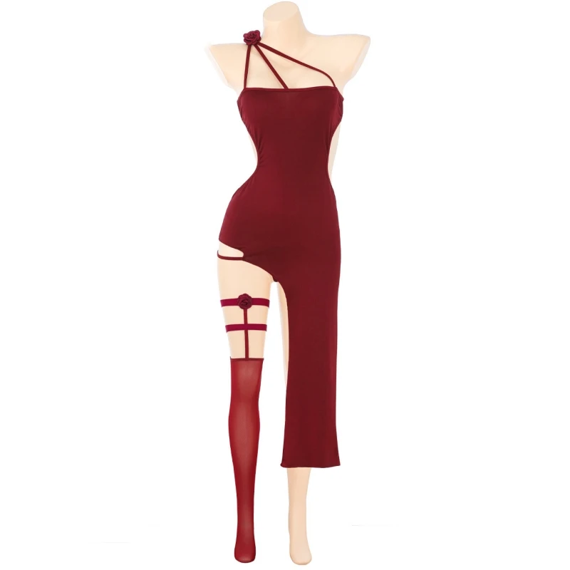 Movie Biochemical Female Lead Combat Uniform Superpower Women Red Dress Outfits Cosplay Costume Nightdress Role Play Underwear