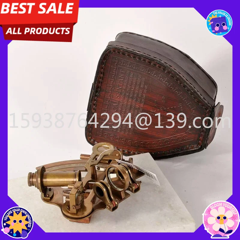 Pure copper retro nostalgic European Western ornament sextant model nautical photography props
