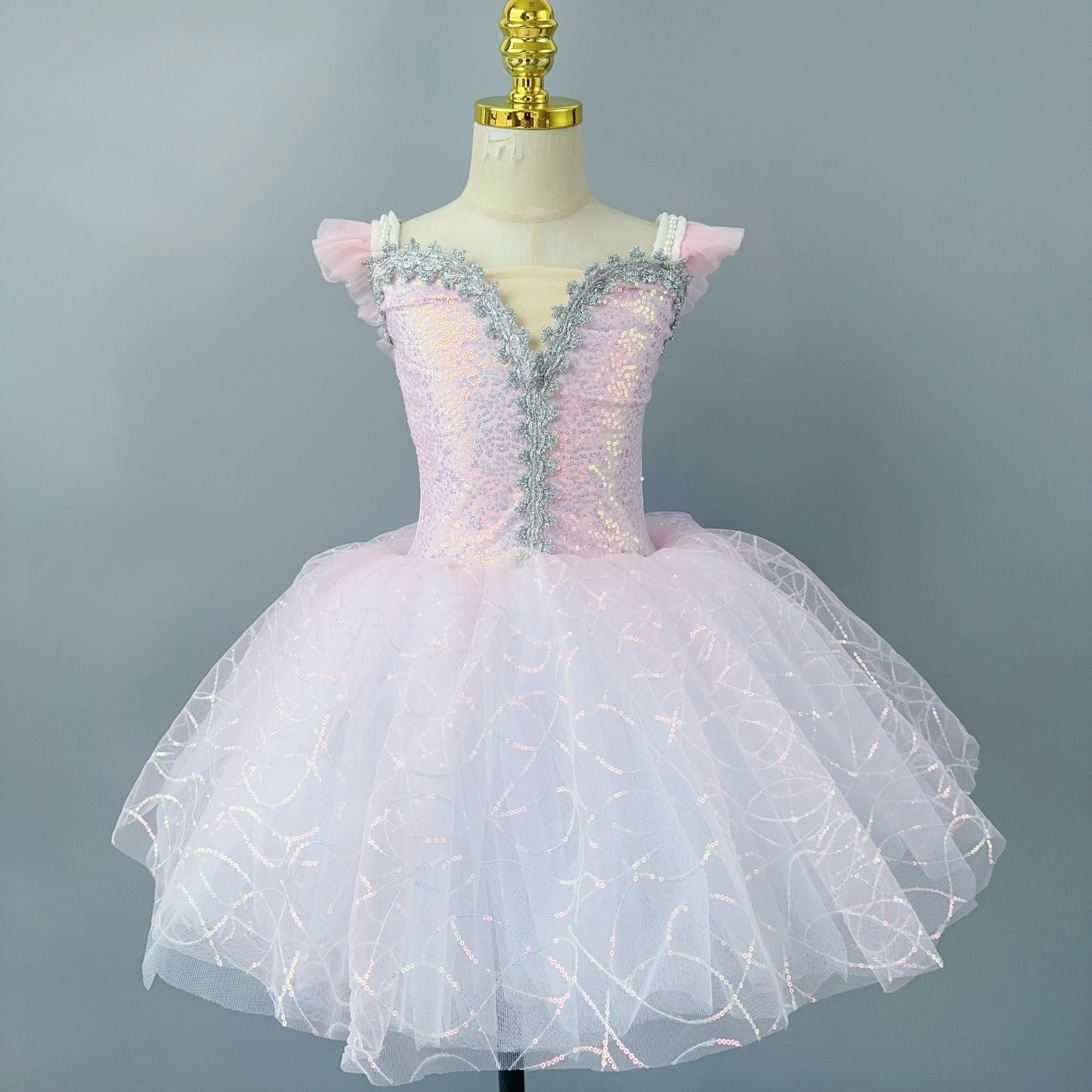 Kinder Ballett Kleid Leistung Kleidung Schwanensee Tutu Professionelle Mädchen Tanz Ballerina Kleid Kostüme Party Kleid