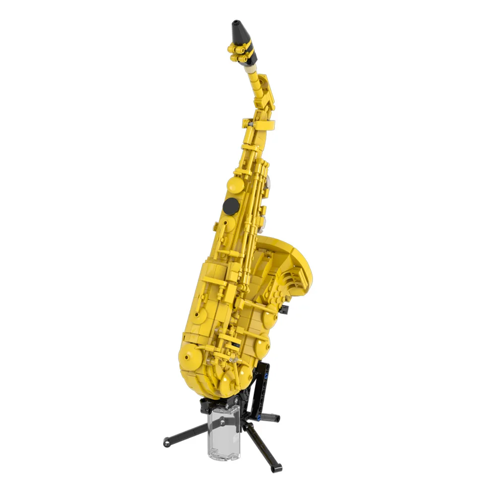 

MOC High Quality Saxophone Bricks Model Concert Saxophone Musical Instrument Assembly Building Blocks Toys Kids Birthday Gifts