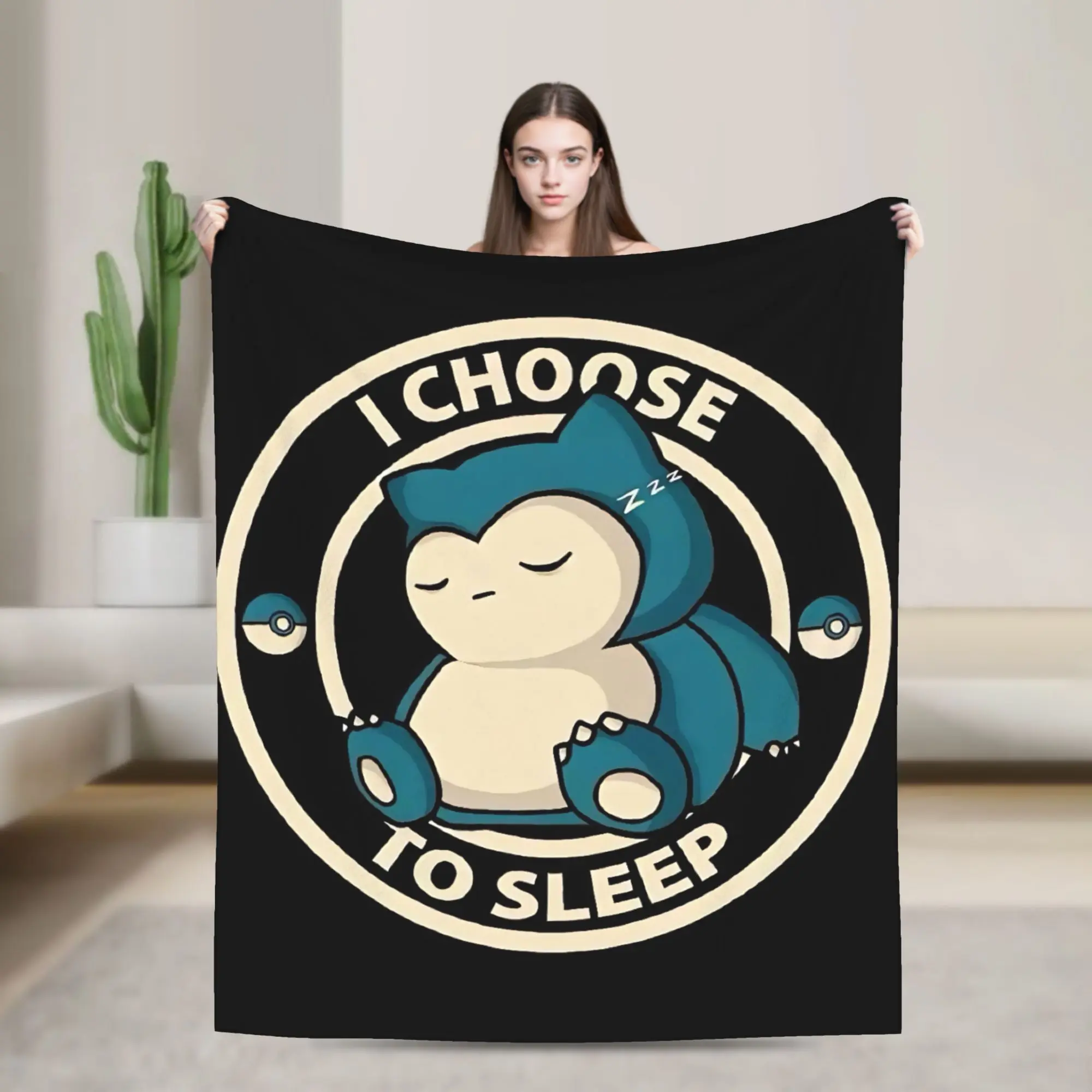 Snorlax Mehr schlafen, bitte super warme Decke, dekorative Plüsch-Überwurfdecke, grafische Outdoor-Flanell-Tagesdecke, Sofabettbezug