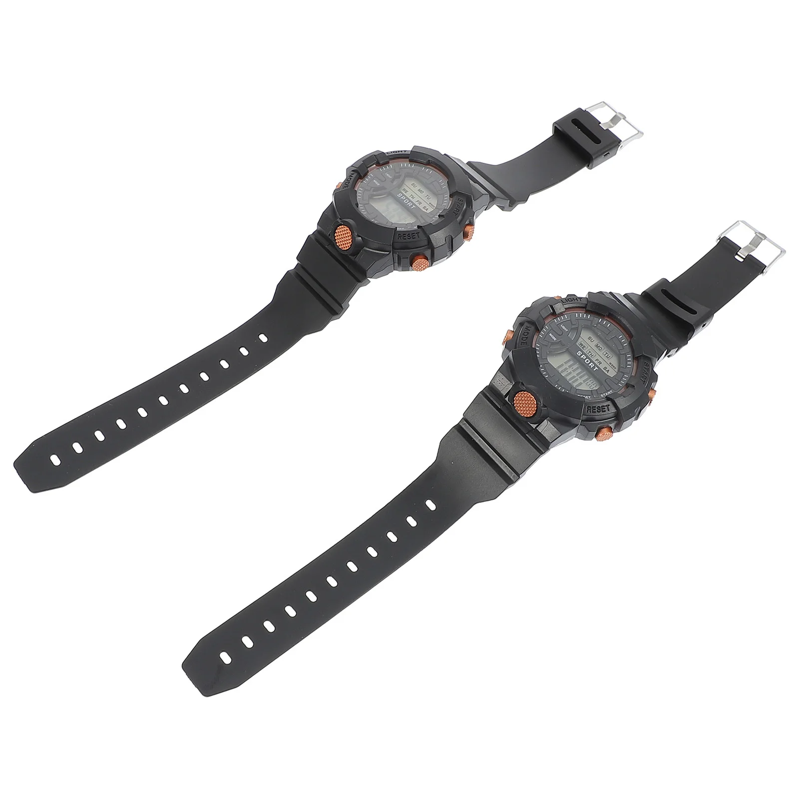 2Pcs Digital Wrist Watches Clear Display Easy to Read Comfortable Touch Fashionable Occasions Kids Students
