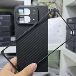 Funda para Google Pixel 9 Pro Fold & Fold2, carcasa protectora de fibra de carbono Real, aramida, antiexplosión, teléfono móvil