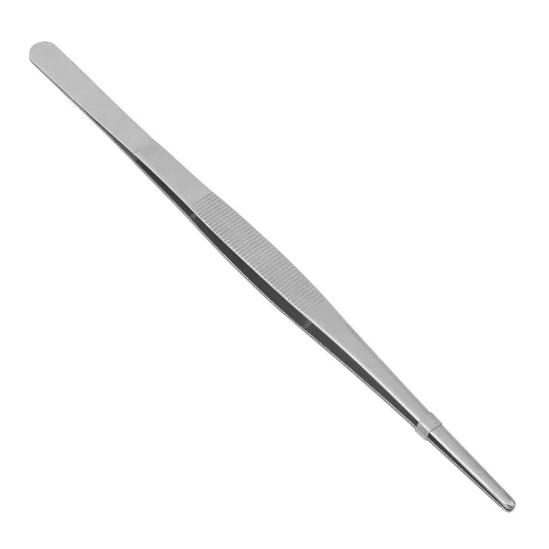 Zahnpinzette aus Edelstahl, lange Grill-Lebensmittelzange, gerade Pinzette, für Zuhause, medizinischer Garten, Küche, Grillwerkzeug, Wimpernpinzette – Detail 15