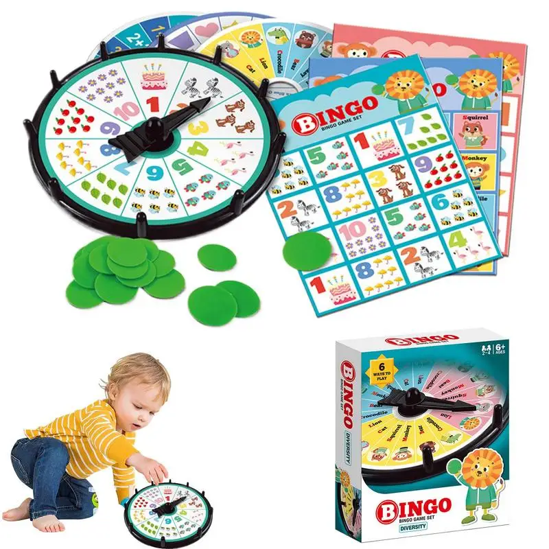 Imprezowe gry w bingo Rodzinna gra w bingo dla dorosłych i dzieci Wielokrotnego użytku Liczenie i dopasowujące umiejętności Zabawne rodzinne gry w bingo dla