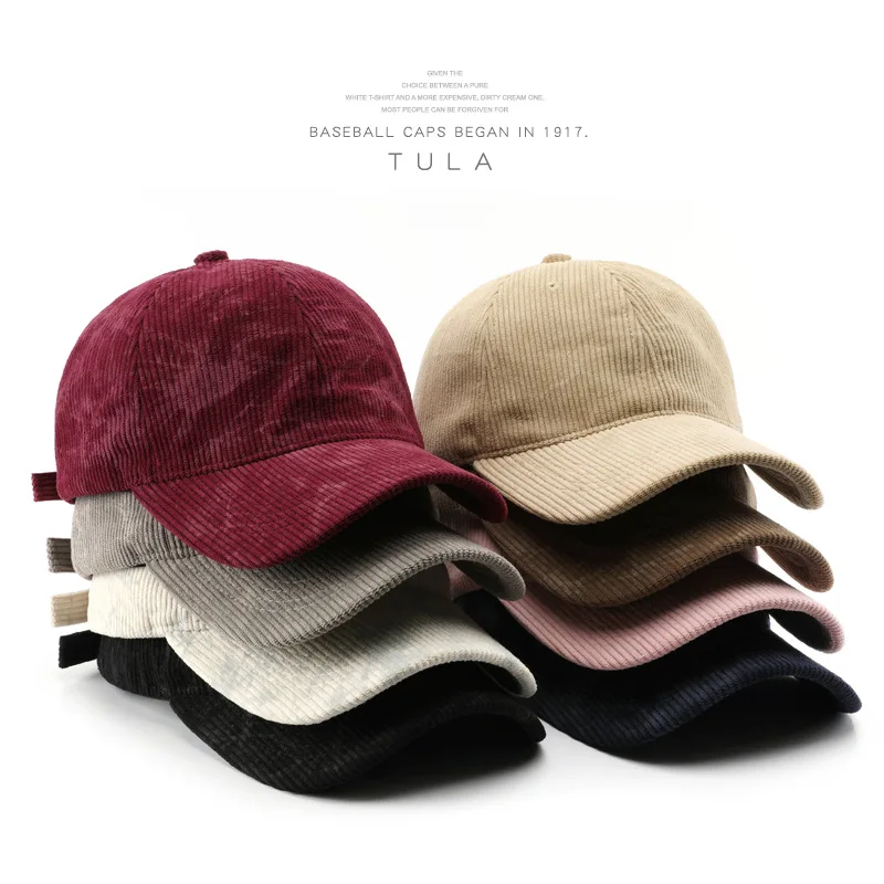 

Fashion Autumn Winter Corduroy Baseball Cap For Men Women Vintage Outdoor Casual Sun Protection Cap Snapback Hat Hip Hop Gorras