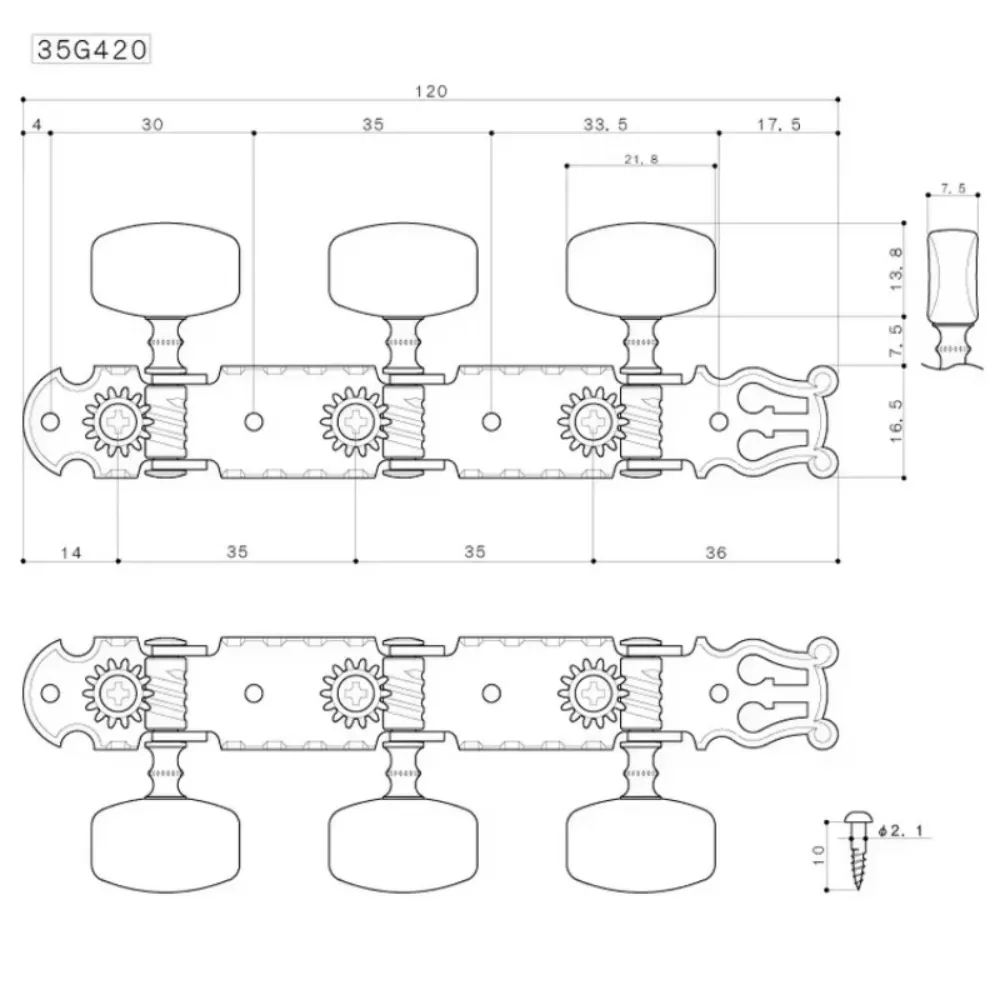 Shop Bo-Hong Store-GOTOH موالف رأس الجيتار الكلاسيكي الذهبي 1:14--35G450 (صنع في اليابان) - مناسب - تخفيضات ساخنة