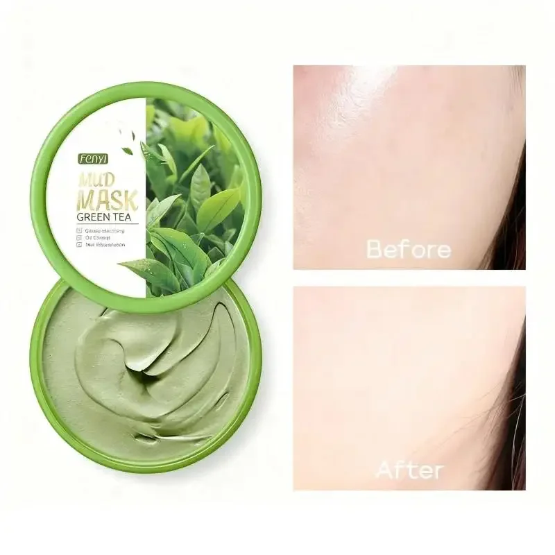 Green Tea Facial Mask 100g Refreshing Hydration Moisturizing Pore Minimizing Skin Care Treatment Natural Formula