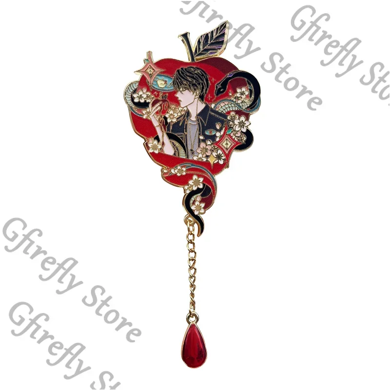 الحب والفضاء العميق كاليب دبوس الصدر بروش تأثيري شارة رائعة أبل أمبيتوس الإبداع شعار أوتش لعبة زملاء هدية #4