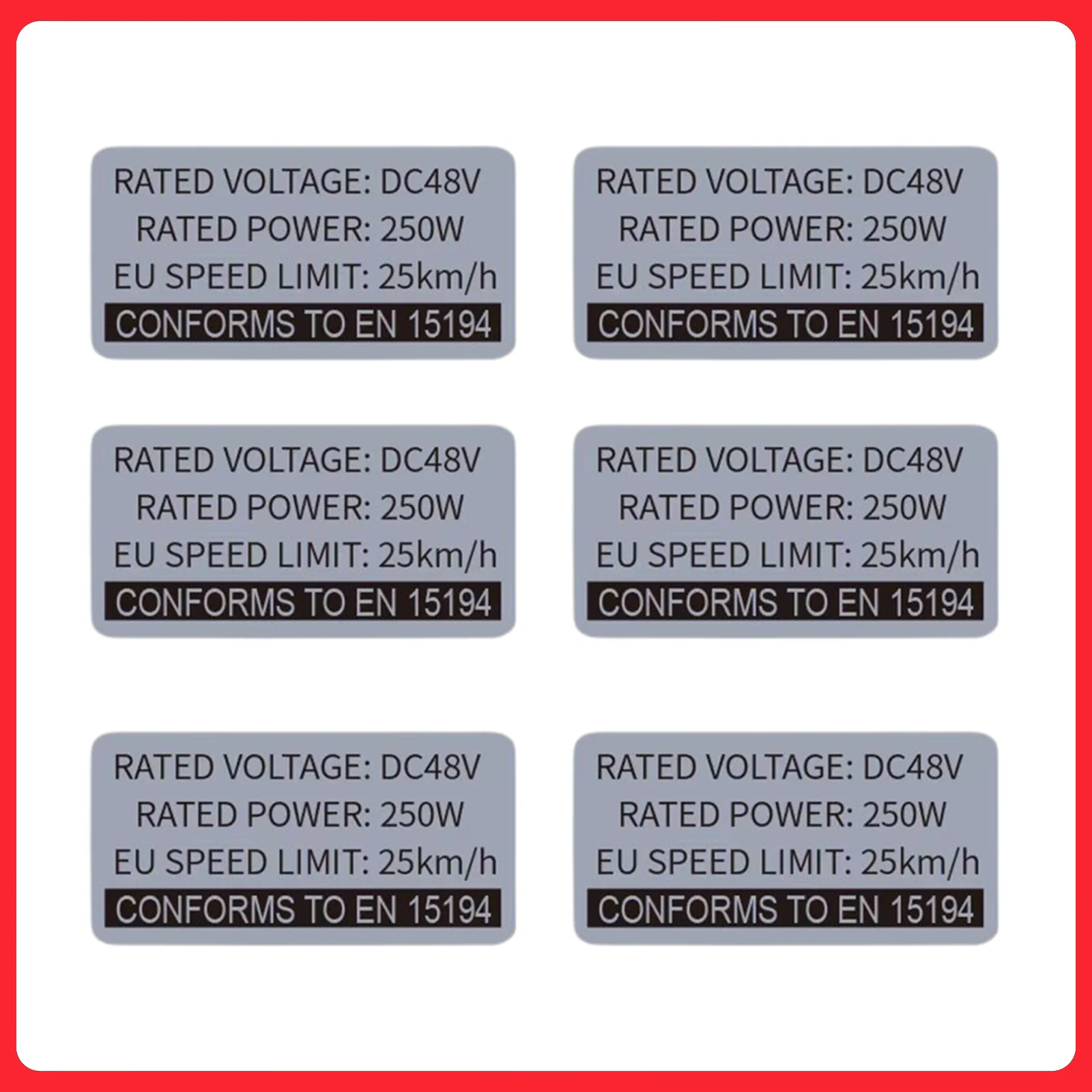 Fahrrad-Aufkleber, E-Bike-Sticker, 36V 48V 250W Elektrofahrrad-Etikett, Kompatibel mit Bafang Tongsheng und anderen Marken-Umrüstsätzen – Detail 8