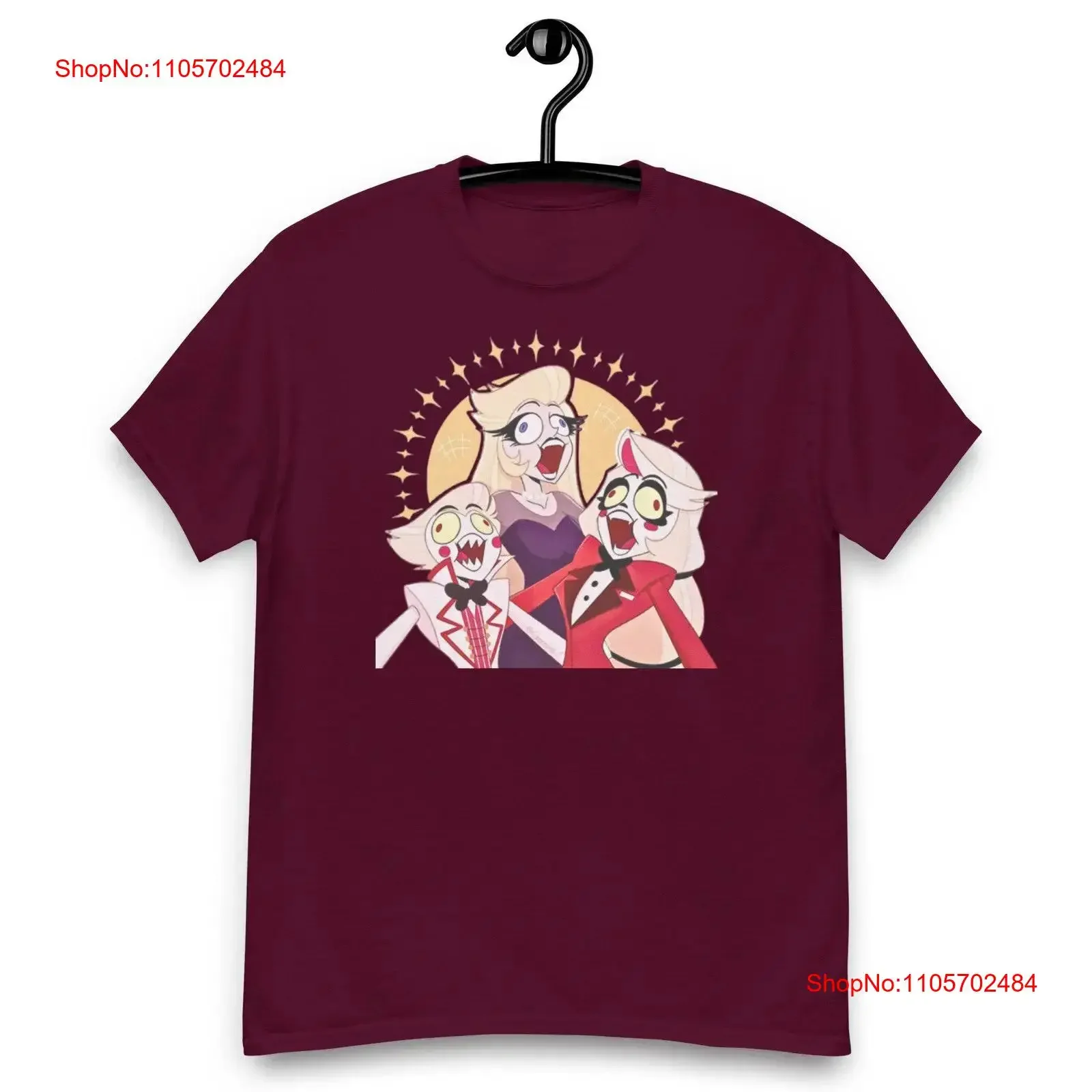Funny Hazbin Face charlie lucifer hotel Men's classic tee vintage Washed streetwear Breathable Top For Everyday Wear graphic