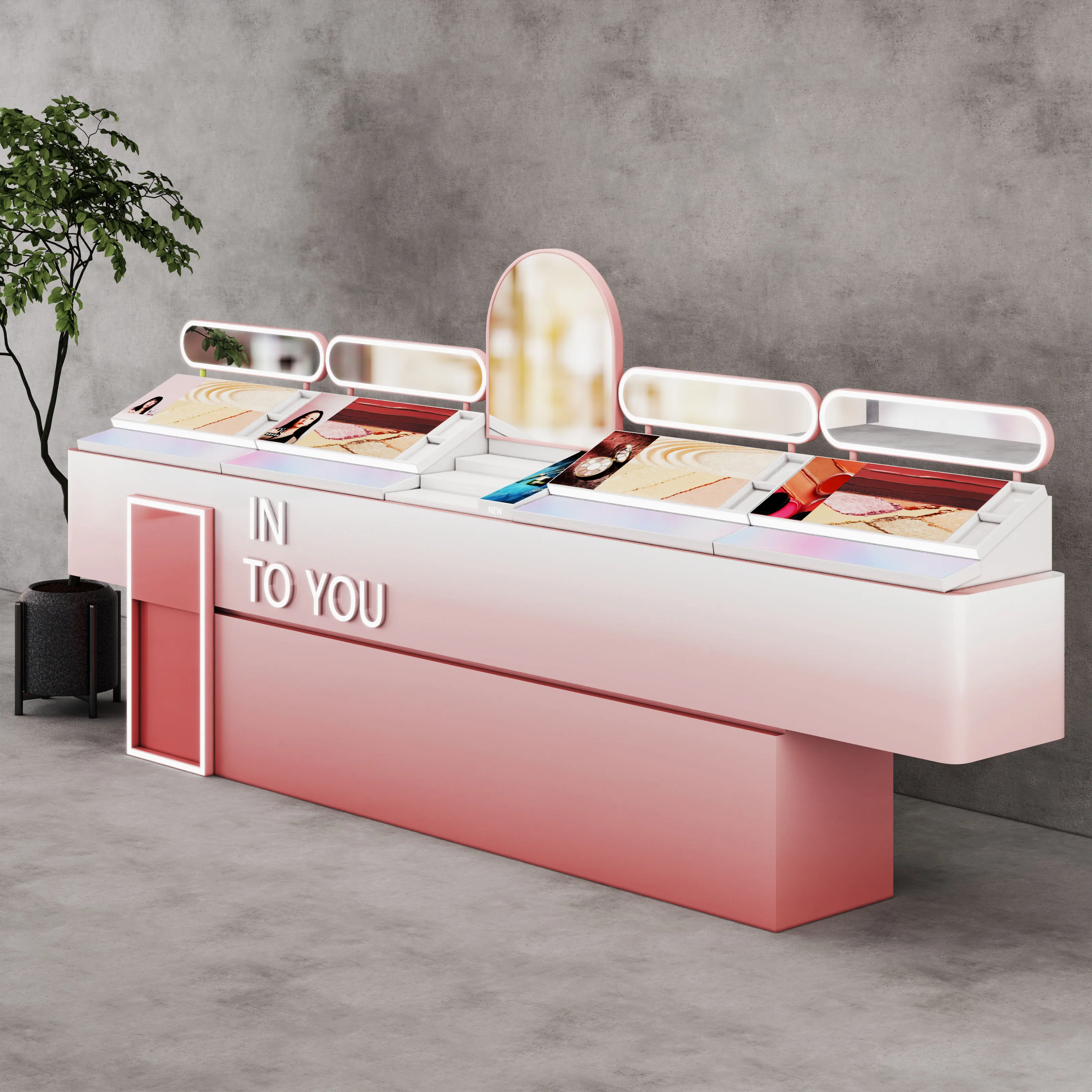 * Custom Shop Beauty Salon Product Shelves Cosmetics Display Shelves