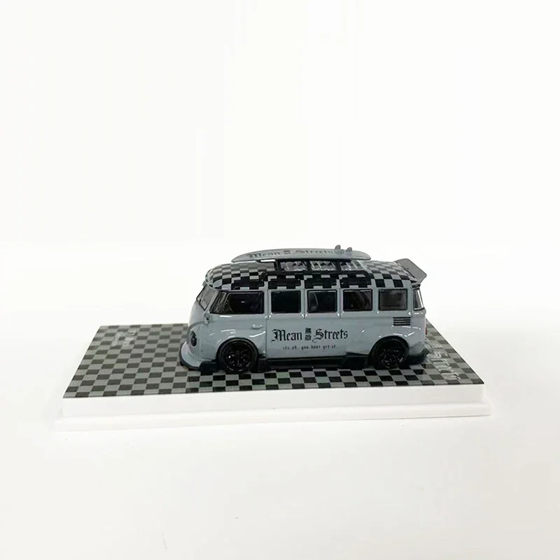 Płomień 1:64 Model samochodu T1 Bus Alloy Die-Cast Simulation Vehicle Szara powłoka czaszki