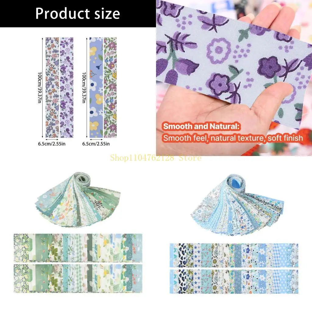 

Pack of 40 Soft Cotton Florals Designs Quilt Strips Ideal for Baby Items and Home Decoration best sale