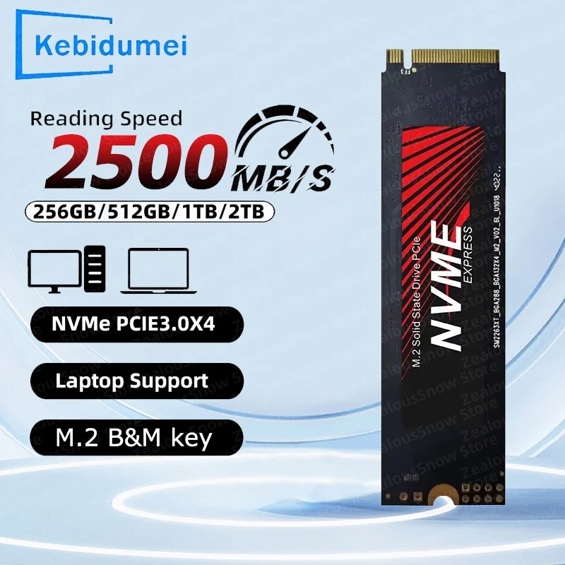 M.2 SSD NVMe 256 ГБ 512 ГБ 1 ТБ 2 ТБ SSD M.2 PCIe 3.0x4 SSD Внутренний твердотельный накопитель для ноутбука Настольный жесткий диск с клавишами B&M