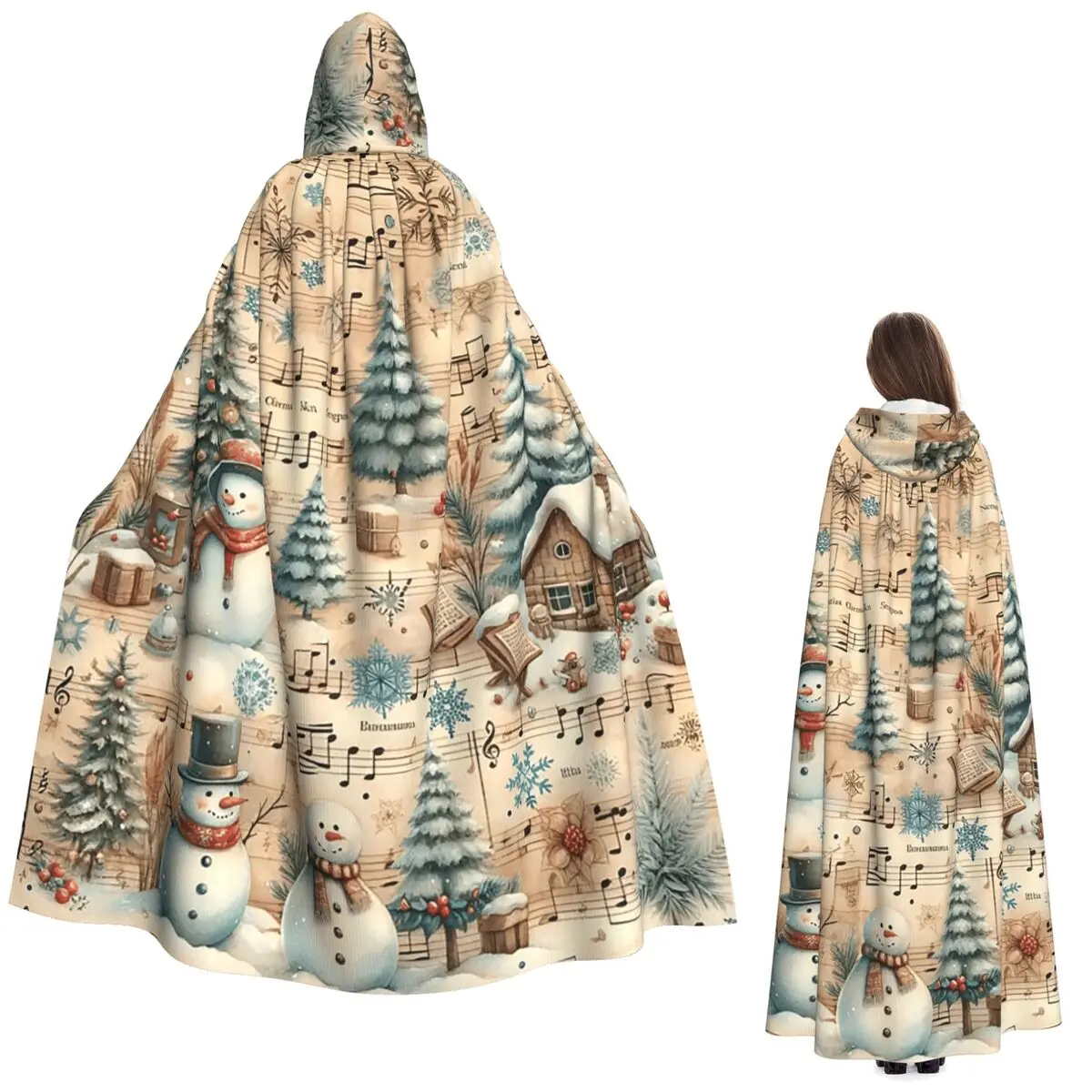 

Длинный плащ с капюшоном, средневековый костюм ведьмы, накидка для косплея