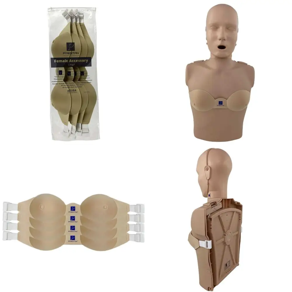 

Medium Skin Tone CPR Training Mannequin Female Accessories 4-Pack