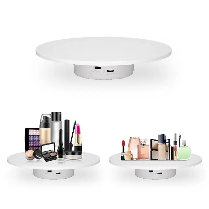 360 Degree Rotating Motorized Display Stand USB Operated Automatic Revolving Platform For Cake 3D Images