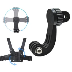 360° Vertical Mount Adapter Bracket for GoPro Hero 12 11 10 9 Yi DJI Motorcycle Helmet Chin Stand Mount Holder Camera X4