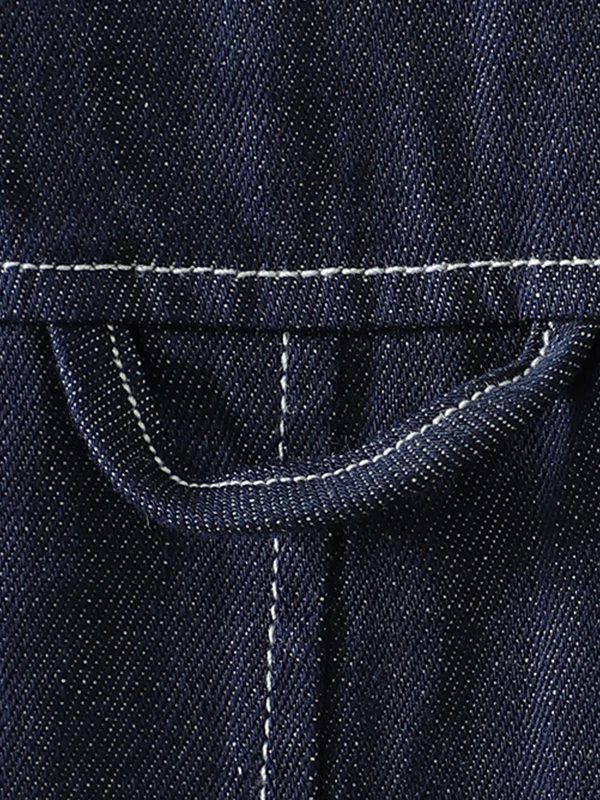 芸術的なポケットデザインのデニムベストジャケット、大きいサイズ、レディース、シングルボタン、ラウンドネック、ノースリーブ、肩パッド、秋ファッション